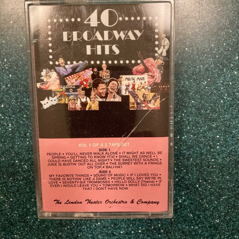 40 Broadway Hits Cassette Tape
